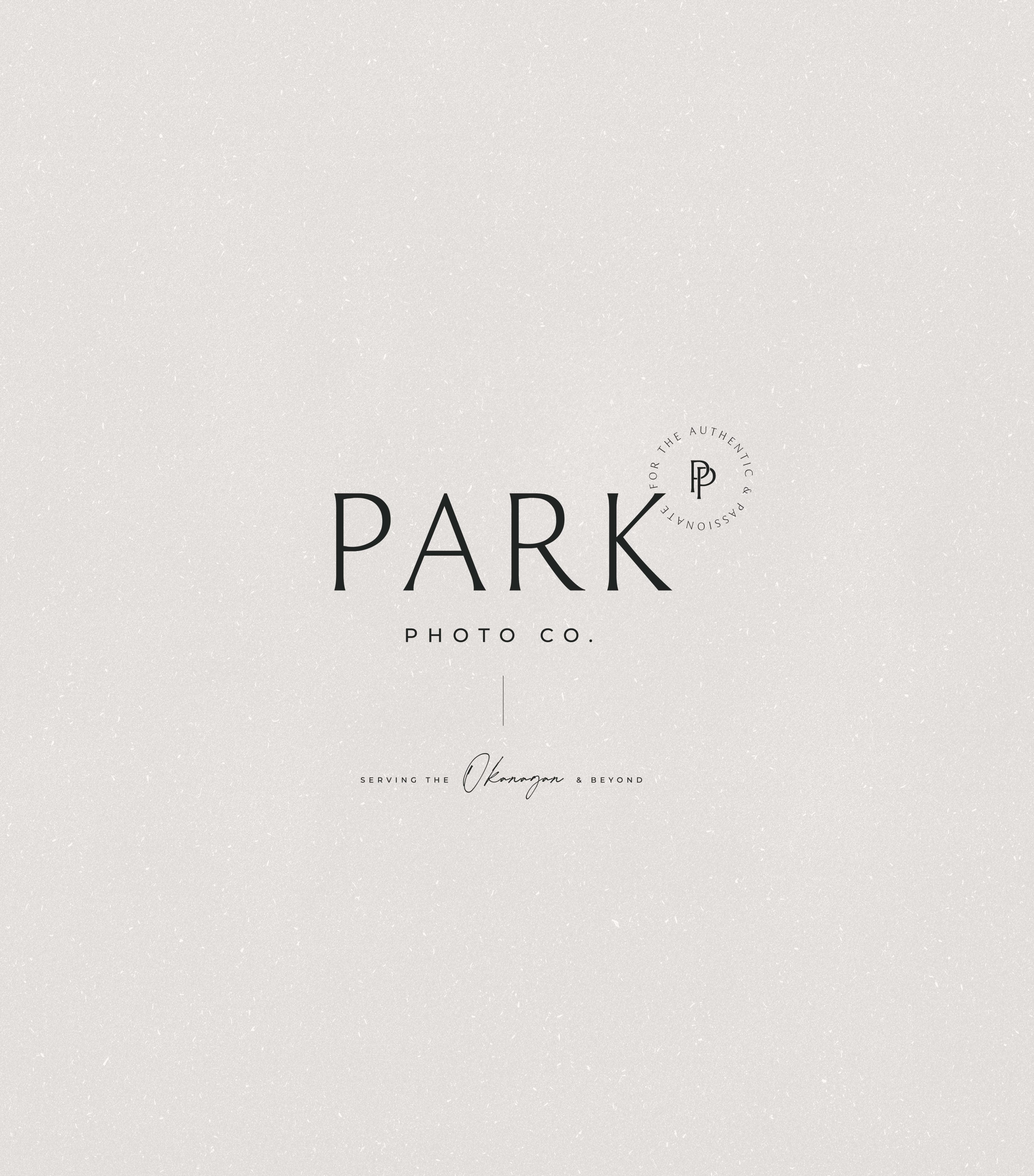 Park Photo Co primary logo mockup with brandmark