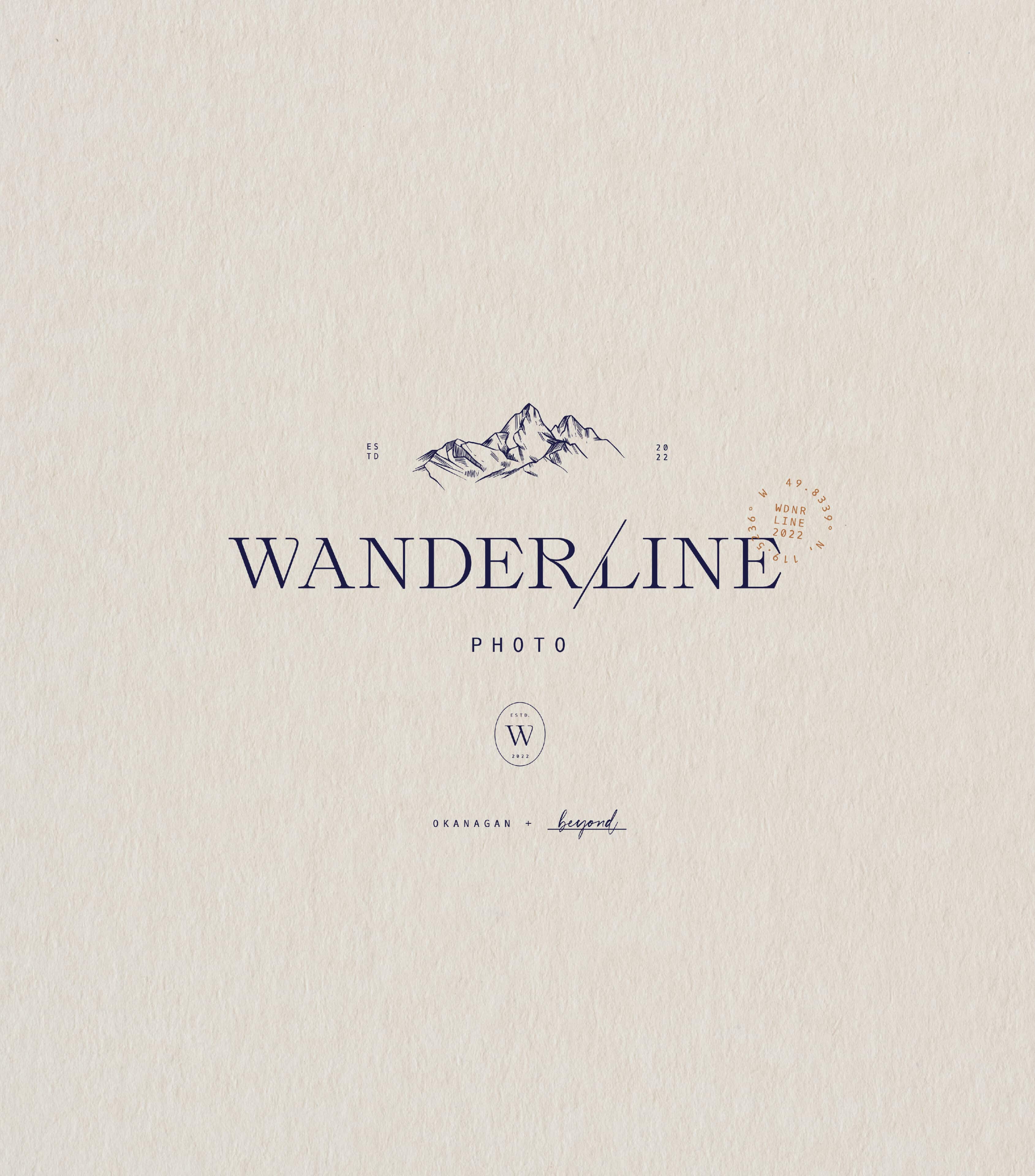 Wanderline Photo primary logo mockup